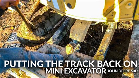 how to put a mini excavator track back on|track back for mini excavators.